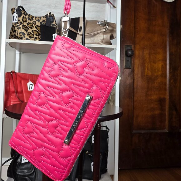 Betsey Johnson Pink Quilted Wallet - Picture 1 of 6